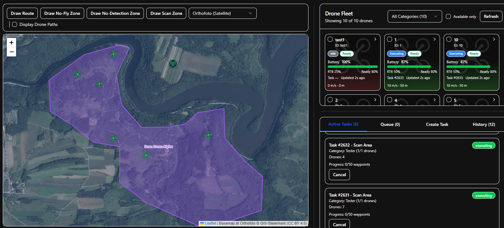 Such- und Rettung — Drone Console